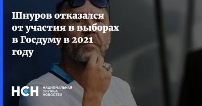 Шнуров отказался от участия в выборах в Госдуму в 2021 году