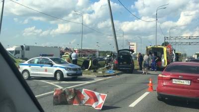 Два ребенка пострадали в ДТП на Пулковском шоссе в Петербурге