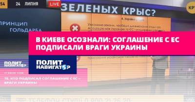 Максим Гольдарб - В Киеве осознали: Соглашение с ЕС подписали враги Украины - politnavigator.net - Украина - Киев - Ес