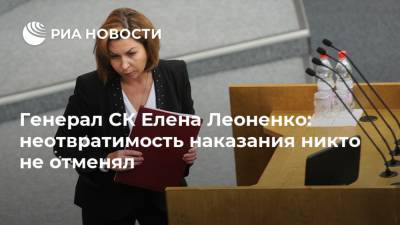 Генерал СК Елена Леоненко: неотвратимость наказания никто не отменял