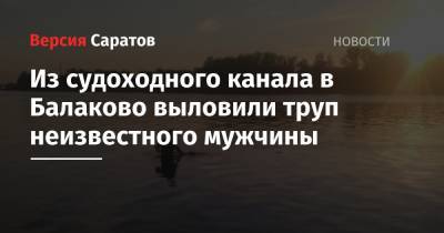 Из судоходного канала в Балаково выловили труп неизвестного мужчины