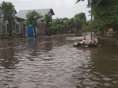 Курортный Бердянск затопило после мощного ливня