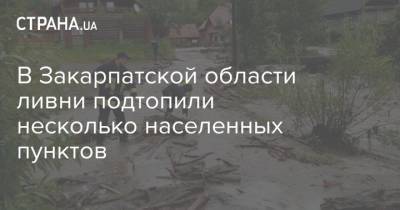 В Закарпатской области ливни подтопили несколько населенных пунктов