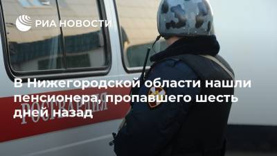 В Нижегородской области нашли пенсионера, пропавшего шесть дней назад