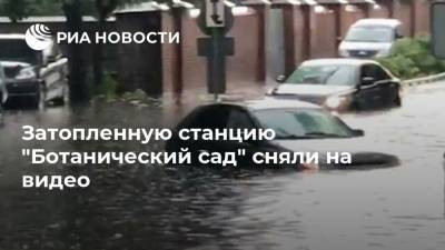 Затопленную станцию "Ботанический сад" сняли на видео