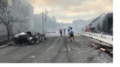 Опубликовано видео из Портленда после погромов