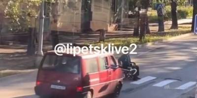 На Прокатной в Липецке сбили инвалида на коляске (видео)