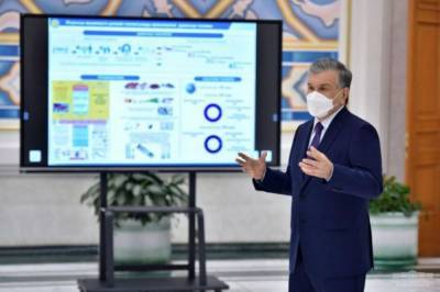 Президент Узбекистана впервые появился на публике в маске