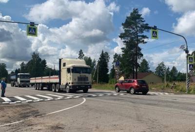 У пешеходного перехода в поселке Черновское установили дорожные камеры
