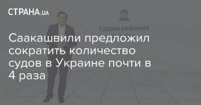 Саакашвили предложил сократить количество судов в Украине почти в 4 раза