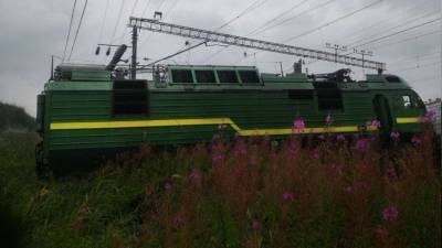 В МЧС сообщили подробности ЧП со сходом с рельсов поездов на юге Петербурга