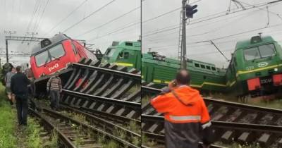В Санкт-Петербурге произошла крупная железнодорожная авария