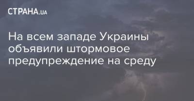 На всем западе Украины объявили штормовое предупреждение на среду