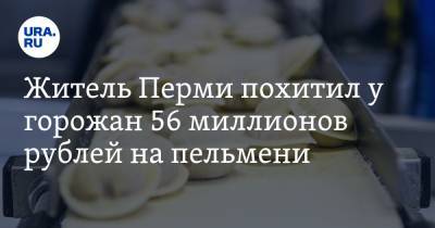 Житель Перми похитил у горожан 56 миллионов рублей на пельмени