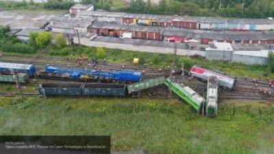 СК сообщил о серьезном ущербе, полученном при аварии с грузовыми поездами в Купчино