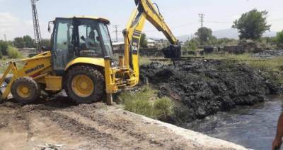 ЮКЖД очистила реку Горгоба от мусора: привокзальную площадь в Гюмри больше не затопит