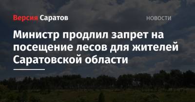 Министр продлил запрет на посещение лесов для жителей Саратовской области