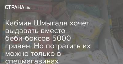 Кабмин Шмыгаля хочет выдавать вместо беби-боксов 5000 гривен. Но потратить их можно только в спецмагазинах