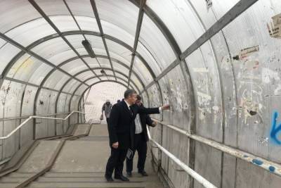 В Курске надземный переход возле Центрального рынка заменят подземным