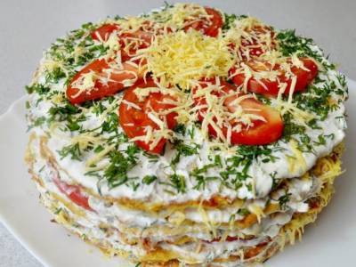 Рецепт дня: Вкусный кабачковый торт с помидорами