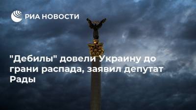 "Дебилы" довели Украину до грани распада, заявил депутат Рады