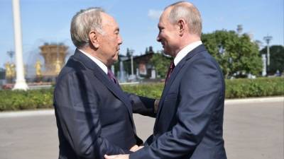 «Горжусь нашей многолетней дружбой»: Путин поздравил Назарбаева с 80-летием