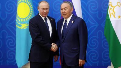 Путин поздравил Назарбаева с юбилеем