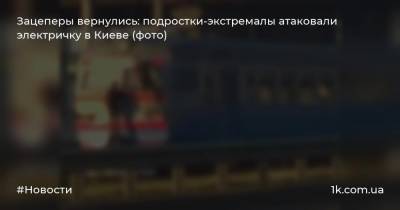 Зацеперы вернулись: подростки-экстремалы атаковали электричку в Киеве (фото)