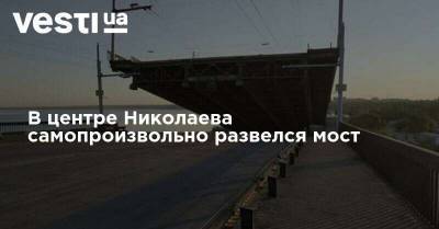 В центре Николаева самопроизвольно развелся мост