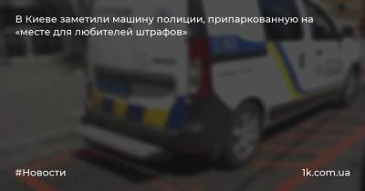 В Киеве заметили машину полиции, припаркованную на «месте для любителей штрафов»