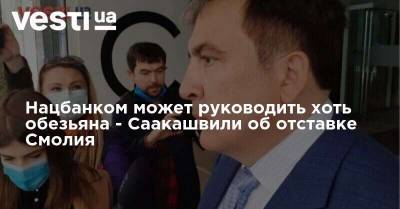 Нацбанком может руководить хоть обезьяна - Саакашвили об отставке Смолия