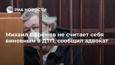 Михаил Ефремов не считает себя виновным в ДТП, сообщил адвокат