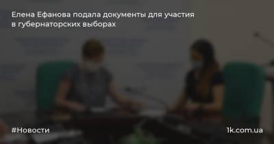 Елена Ефанова подала документы для участия в губернаторских выборах