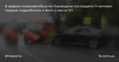 В аварии микроавтобуса на Львовщине пострадали 11 человек: первые подробности и фото с места ЧП