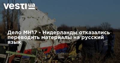Дело MH17 - Нидерланды отказались переводить материалы на русский язык