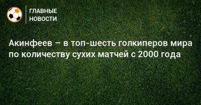 Акинфеев – в топ-шесть голкиперов мира по количеству сухих матчей с 2000 года