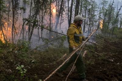 Сто природных пожаров действует на территории Якутии