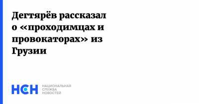 Дегтярёв рассказал о «проходимцах и провокаторах» из Грузии