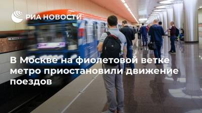 В Москве на фиолетовой ветке метро приостановили движение поездов