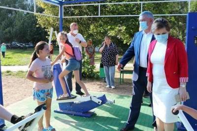 В Рязани на улице Сельских Строителей открыли спортивную площадку