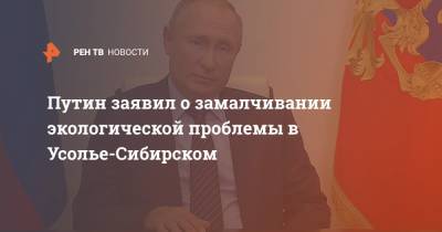 Путин заявил о замалчивании экологической проблемы в Усолье-Сибирском