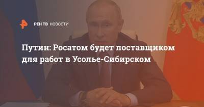 Путин: Росатом будет поставщиком для работ в Усолье-Сибирском