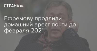 Ефремову продлили домашний арест почти до февраля-2021