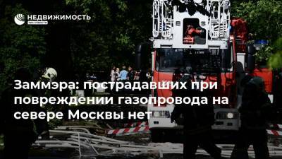 Заммэра: пострадавших при повреждении газопровода на севере Москвы нет