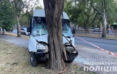 В Николаеве маршрутка влетела в дерево: девять пострадавших