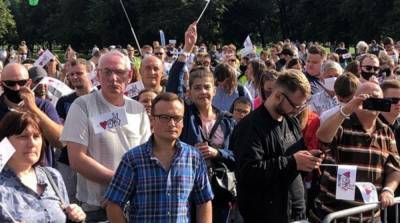 В Беларуси на митинг опозции пришли более 20 тысяч человек