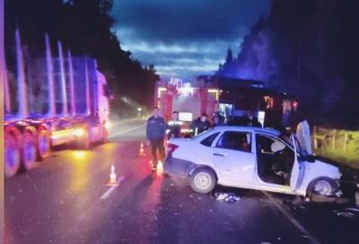 В аварии под Лугой погиб 23-летний водитель иномарки