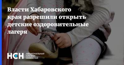 Власти Хабаровского края разрешили открыть детские оздоровительные лагеря