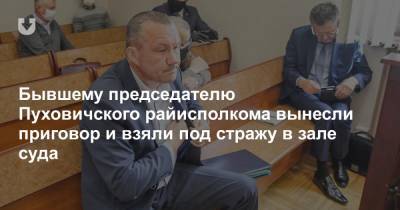 Бывшему председателю Пуховичского райисполкома вынесли приговор и взяли под стражу в зале суда