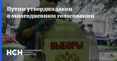 Путин утвердил закон о многодневном голосовании